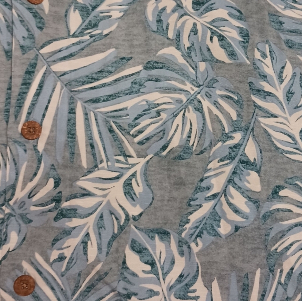 Tommy Bahama La Playa Fronds Hawaiian Shirt Island Sky